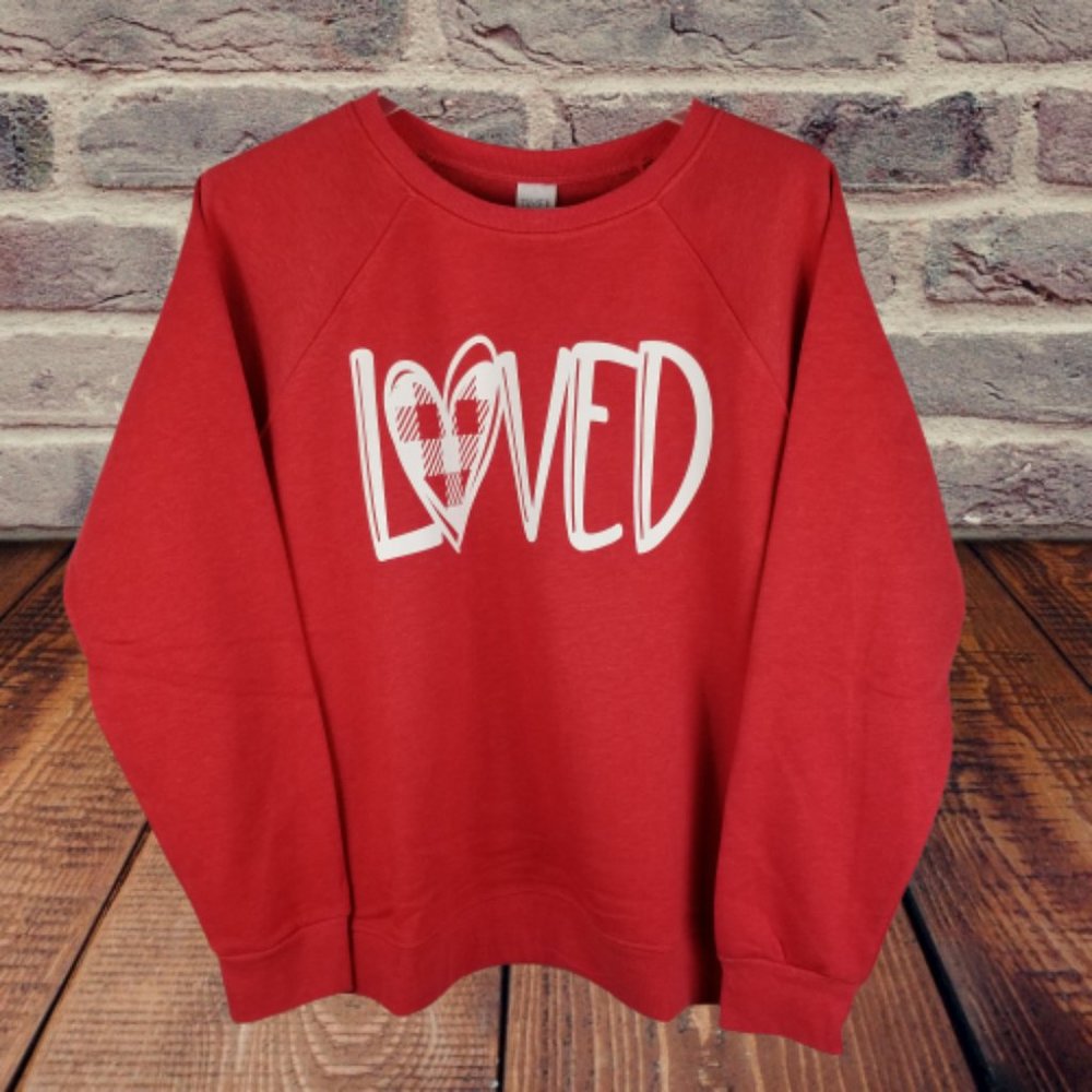 NEW Red LOVED Sweatshirt